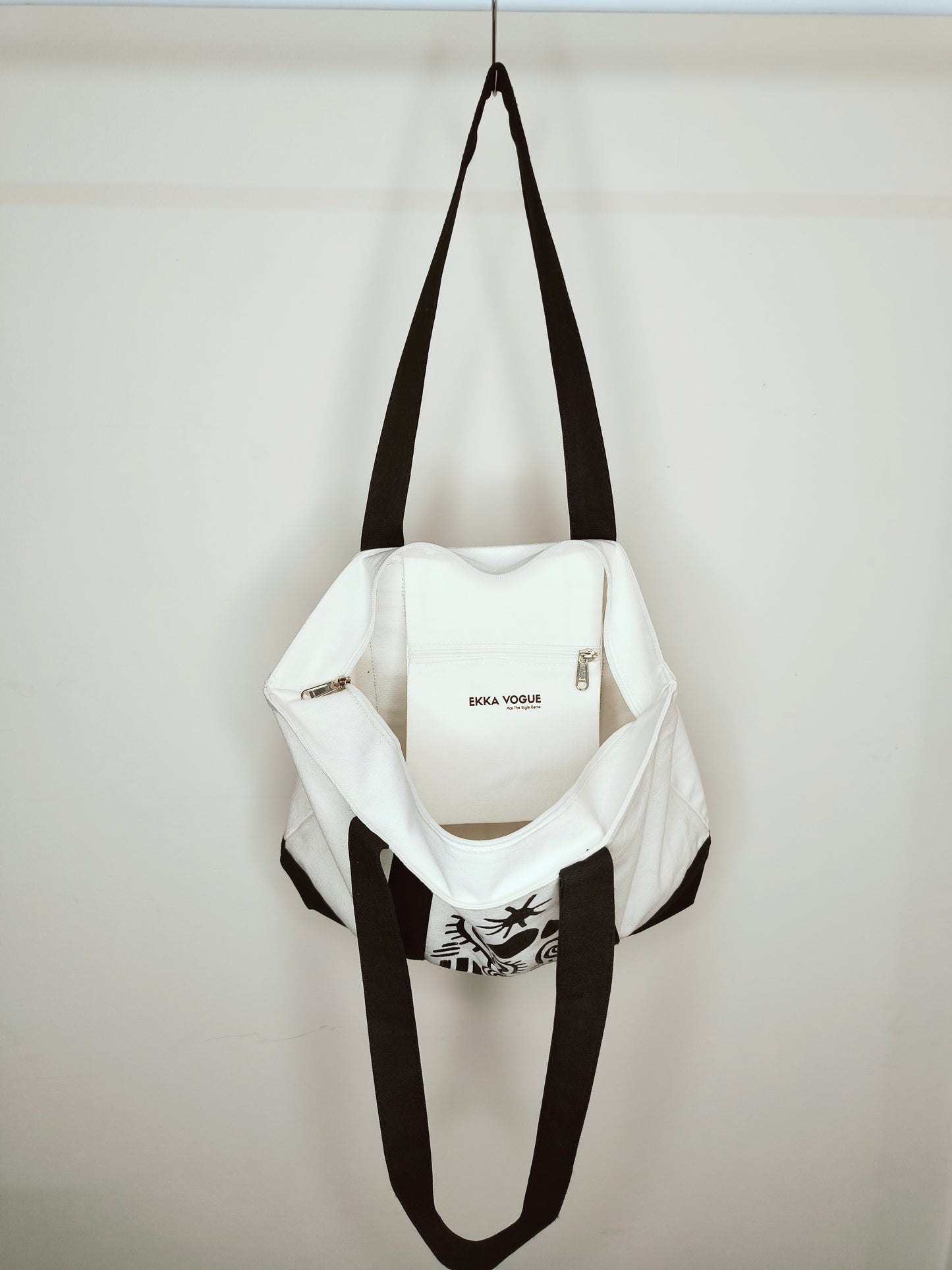 Black & White Boat Tote Bag