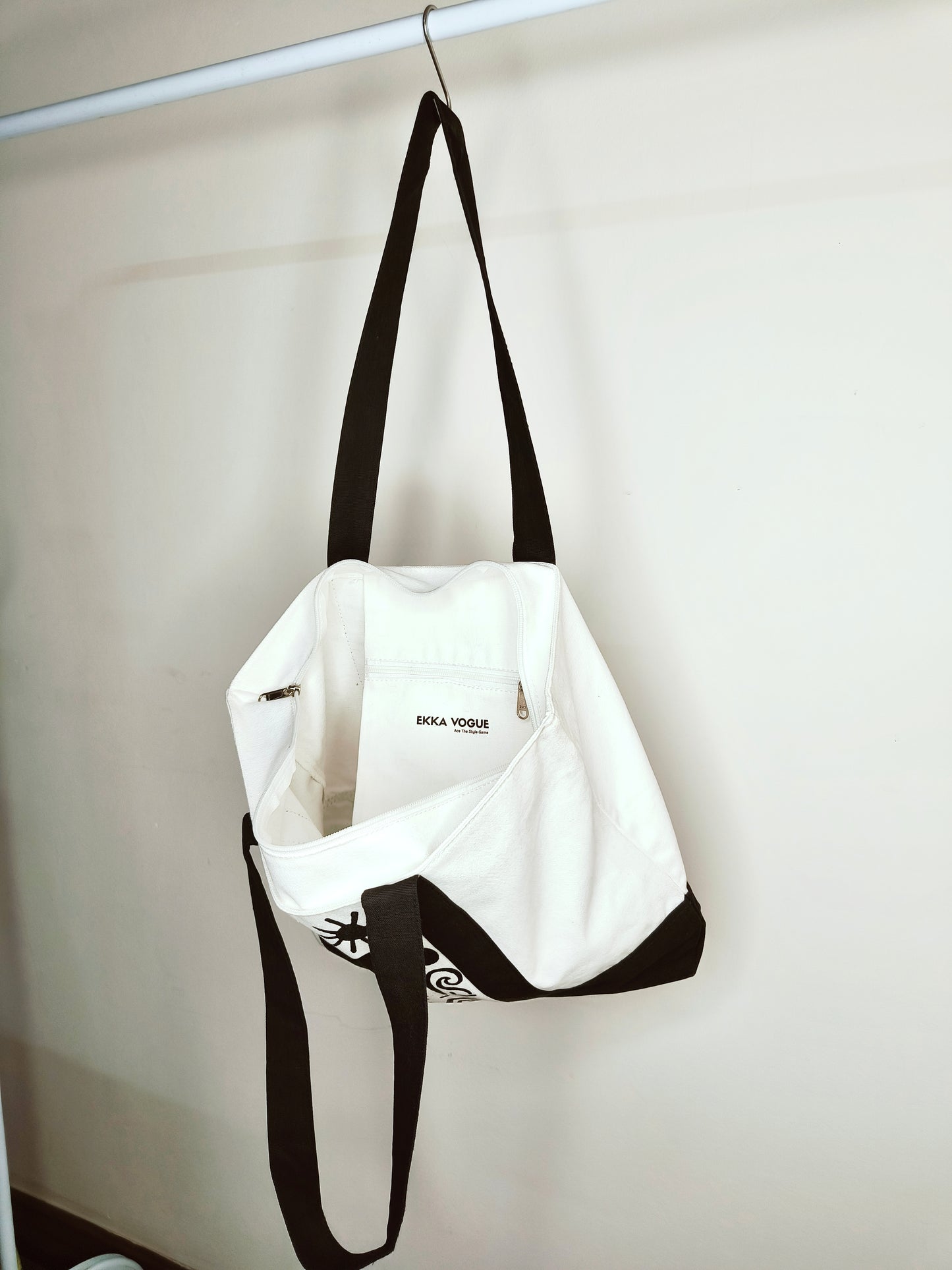 Black & White Boat Tote Bag