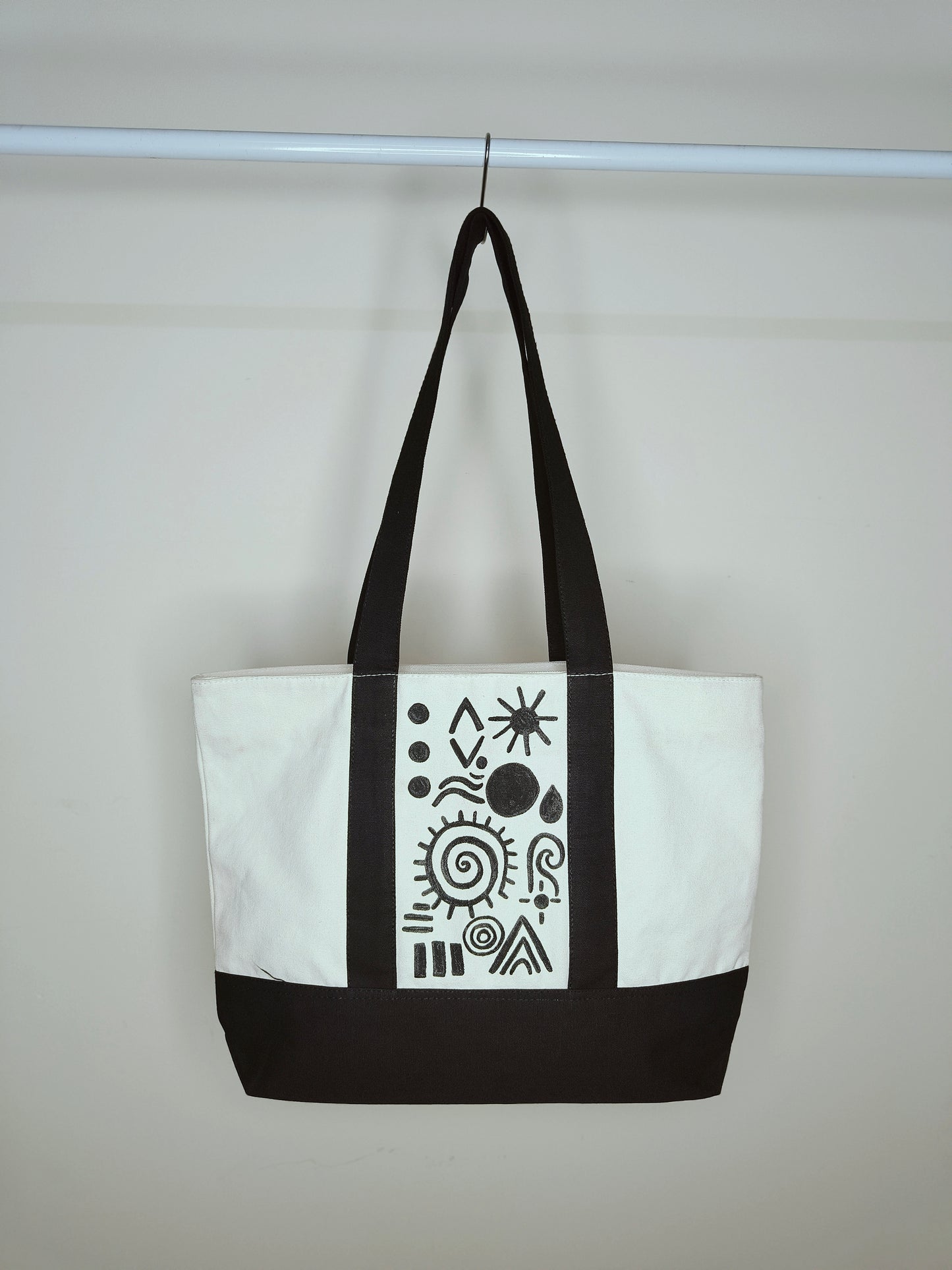 Black & White Boat Tote Bag