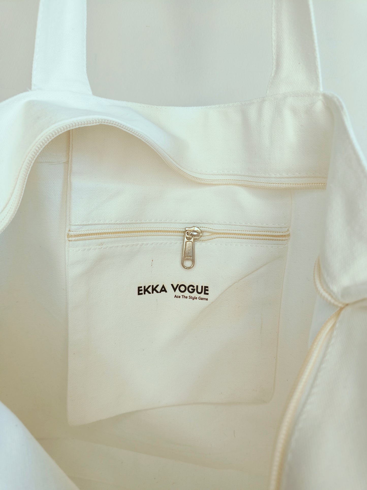 Motivational Quote White Canvas Tote Bag|