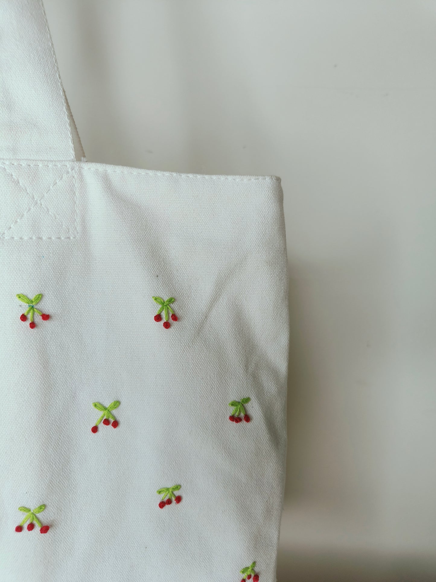 EKKA VOGUE - Cherry Embroidered Tote Bag