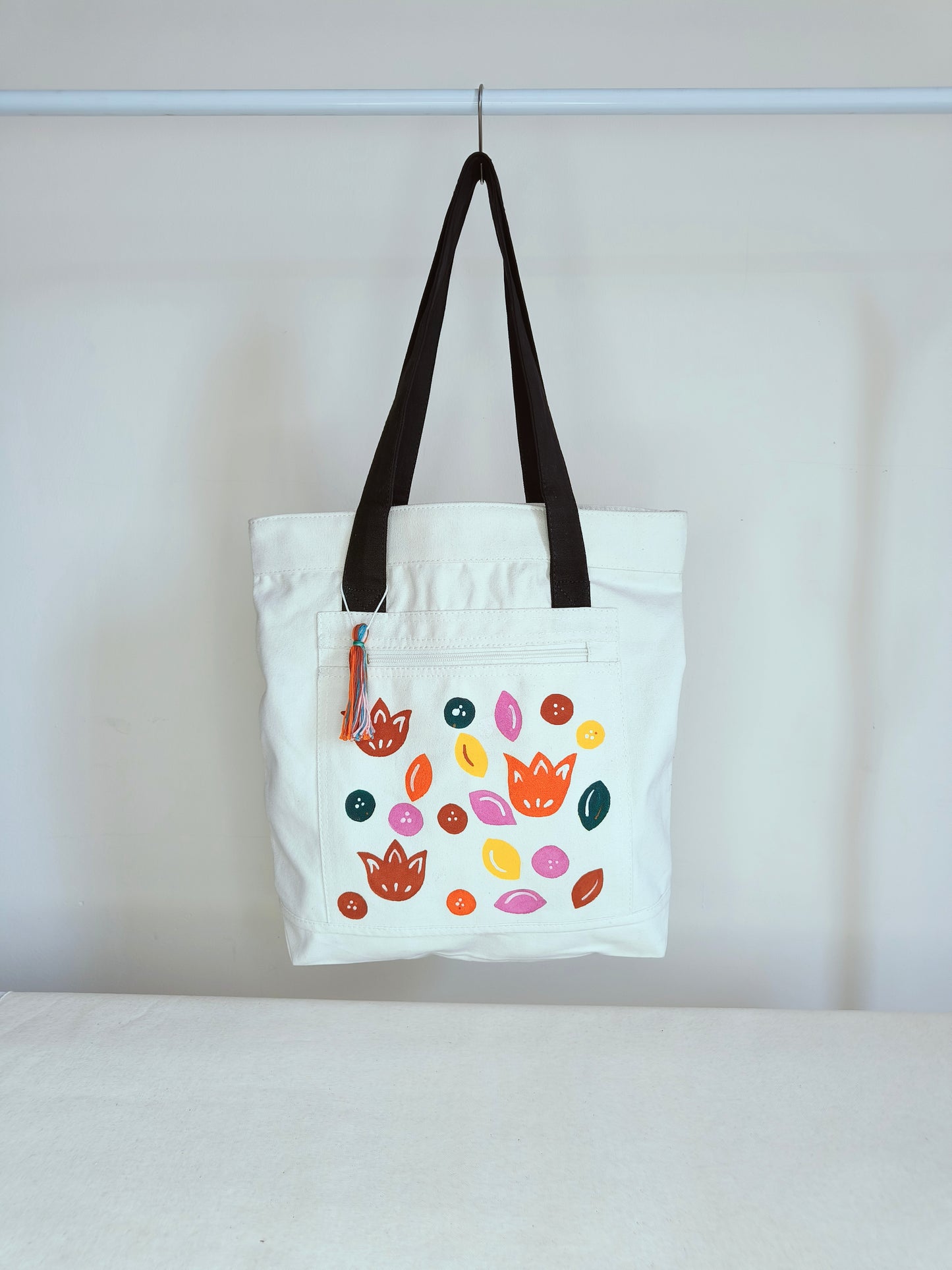 Floral Canvas Tote Bag