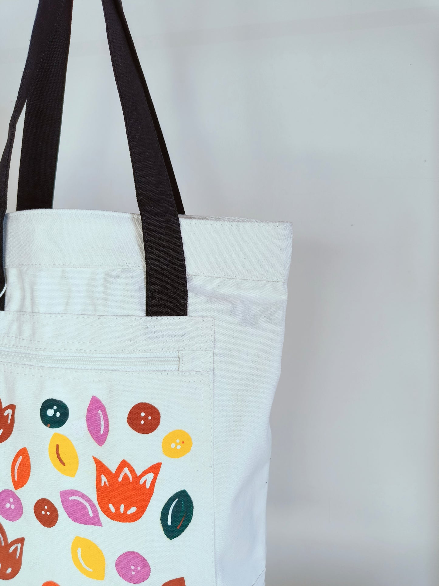 Floral Canvas Tote Bag