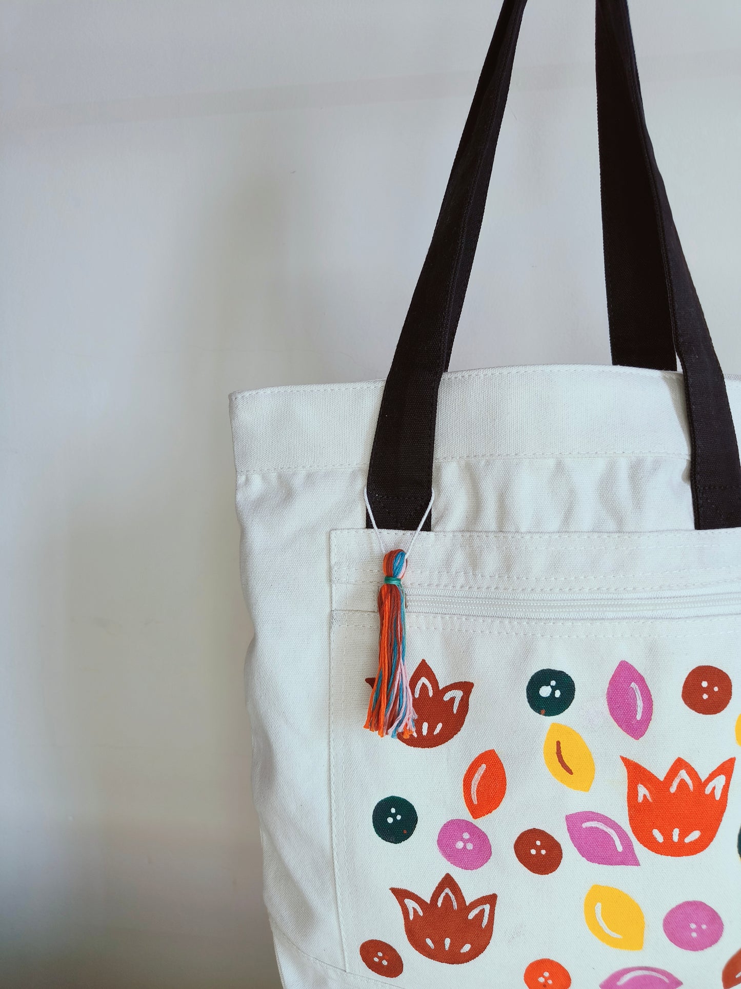 Floral Canvas Tote Bag