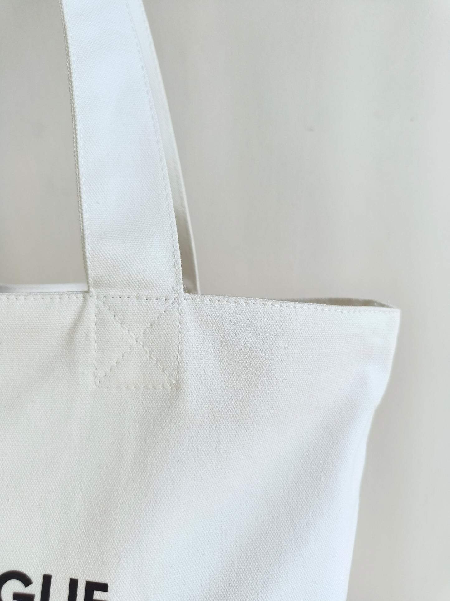 EKKA VOGUE White Canvas Tote Bag