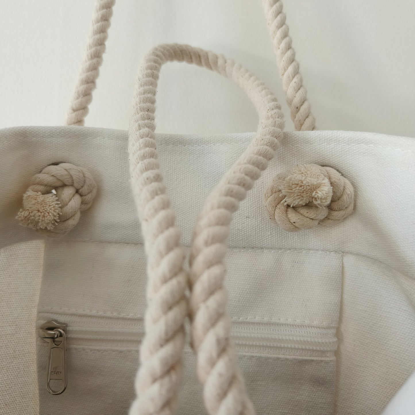 Boho Charm Open Cotton Canvas Tote Bag